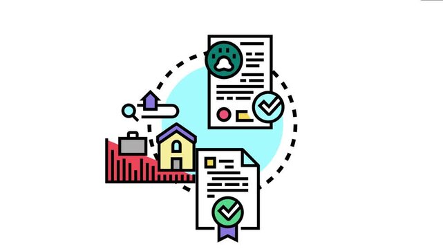 Licensed content concept representing legal agreements for various forms of intellectual property. Including animal related materials. Real estate. And business assets