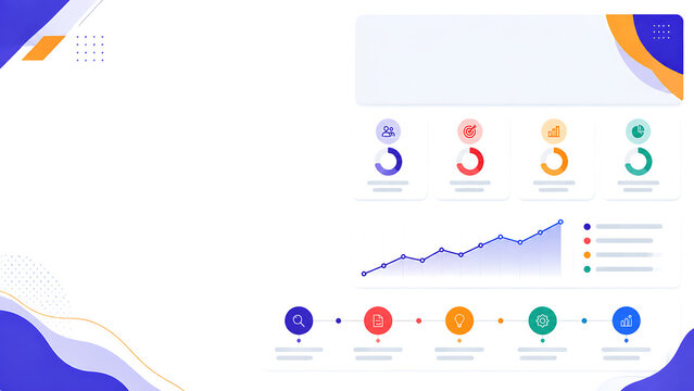 Business infographic template with charts and icons