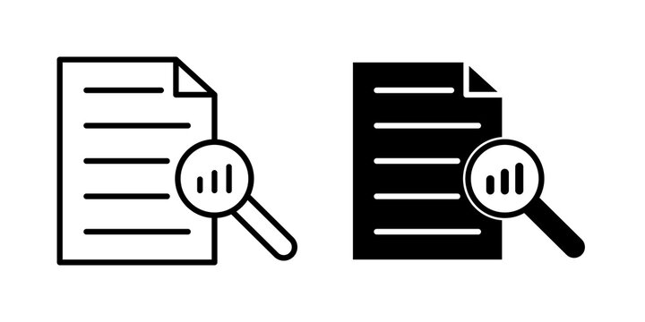 Overview icon flat outline in black
