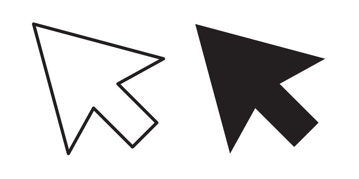 Mouse icon flat outline in black