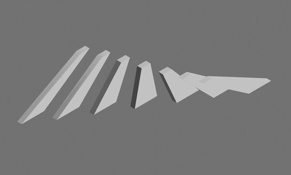 Abstract White Geometric Perspective Shapes Background