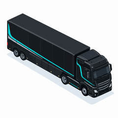 Fototapeta premium Formula 1 Team truck style icon vector