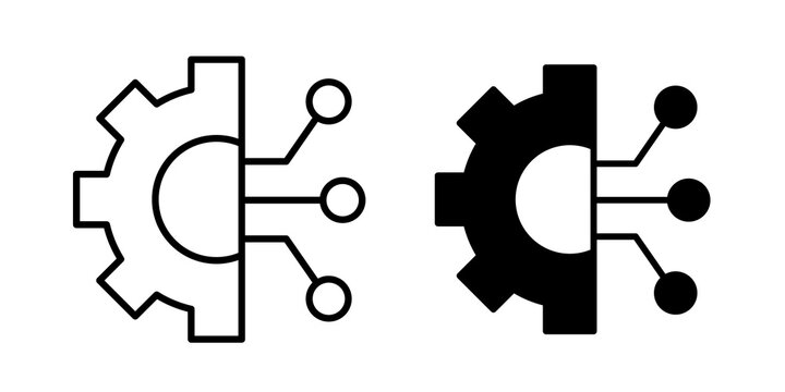 Mass customization icon flat outline in black