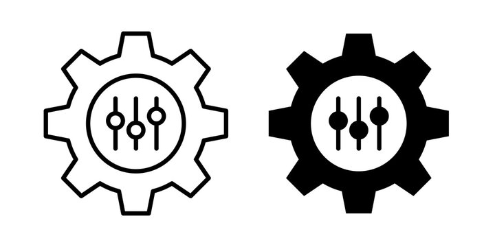 Mass customization icon flat outline in black
