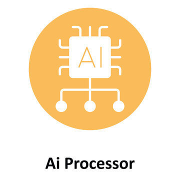 AI Processor Vector icon which can easily modify or edit