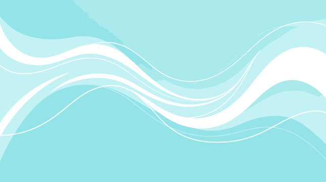 Abstract watercolor-inspired wave patterns blend seamlessly into a light blue gradient background.