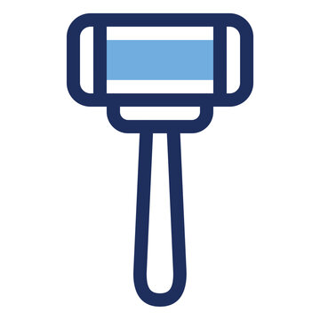 Duo tone icon of an electric mustache trimmer, ideal for male grooming, barber, and personal care design projects