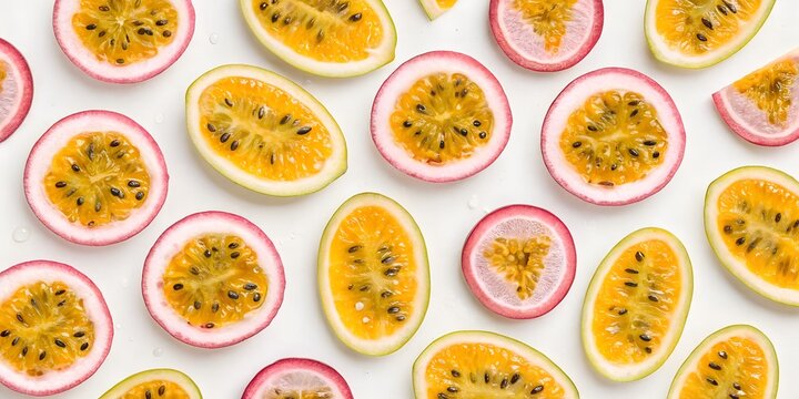 passion fruits seamless pattern