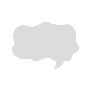Irregular wavy speech bubble white blank dialog box template for playful manga style layout and digital sticker design