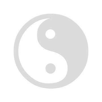 Yin yang balance symbol graphic icon with circular design for meditation yoga and eastern philosophy branding materials