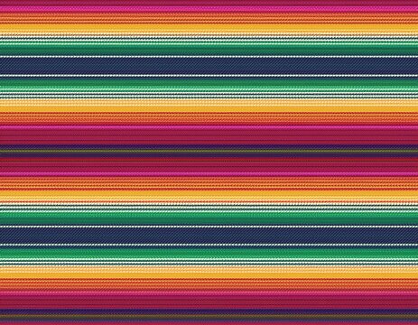 blanket stripes seamless pattern background for cinco de mayo party decor or ethnic mexican fabric pattern with colorful stripes serape design