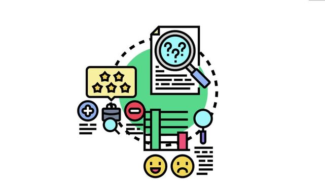 Literature review process involving document research, analysis of information, rating content, and making decisions based on collected data for academic or professional projects