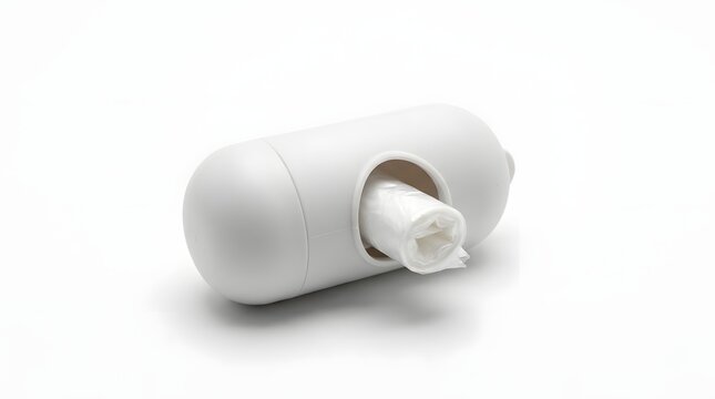 White capsule with open end showing cotton swab