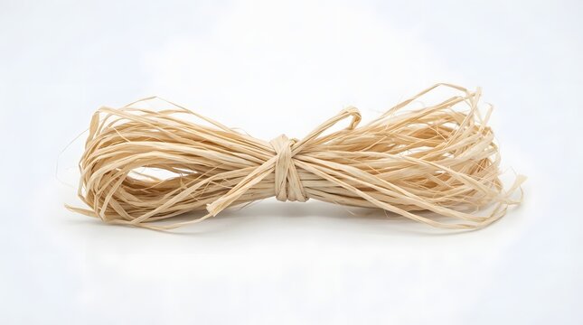 Natural twine bundle tied with string