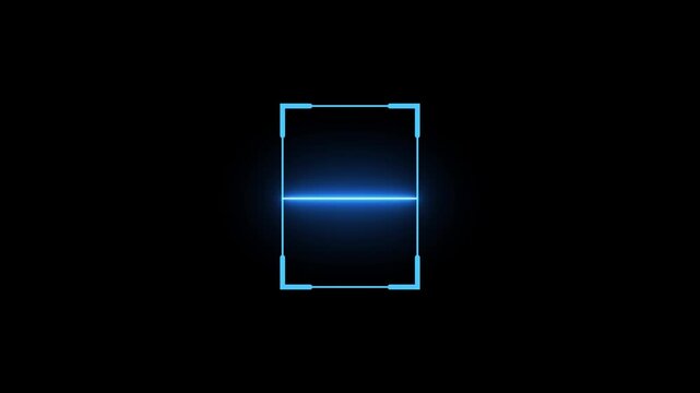 scanner icon animation isolated scanner neon shine icon animation. fingerprint biometric scanning animation. Biometric scanning animation showing neon fingerprint icon. 4k animation 