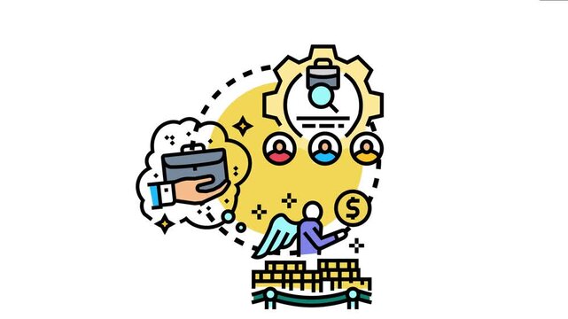 Icon the process of establishing a limited liability company, showing legal agreement, managing partners, profit distribution, and financial benefits for business protection