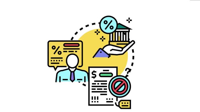 Loan clearance process managing debt obligation, financial institution offering credit services, completing agreement paperwork, and approving financing for repayment