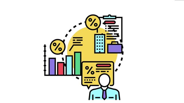 Loan eligibility background concept with a person analyzing financial data, economic indicators, credit scores, and approval processes for investment or mortgage applications