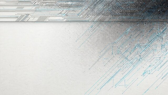 Abstract digital pattern with blue lines and gray grid, suggesting connectivity and data flow