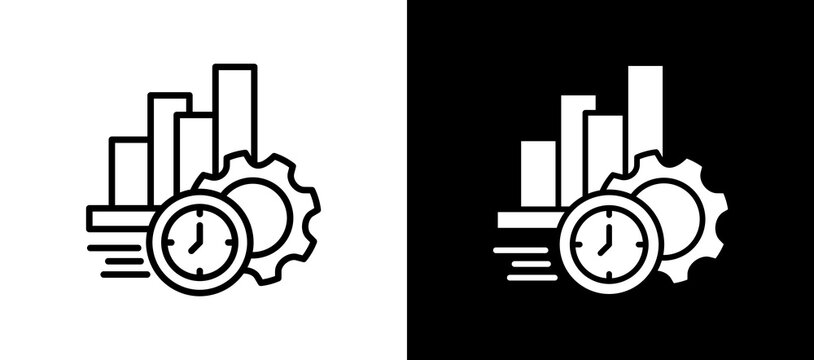 Efficiency Metrics lineglyph icon