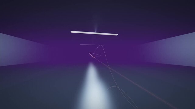 Abstract fiber line flight animation featuring glowing light trails and smooth flowing motion, creating an elegant energy effect. Perfect for futuristic backgrounds, technology presentations, motion g