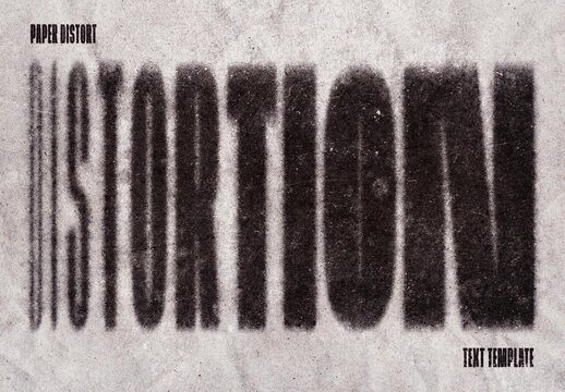 Paper Distort Text Effect For Poster And Branding Design