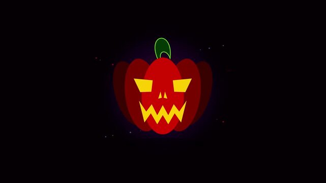 Spooky halloween jack o lantern pumpkins in a grid pattern