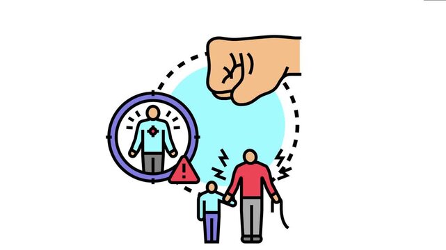 Localized political violence causing a threat to human rights, targeting individuals and groups, demonstrating government aggression and social suppression within specific regions