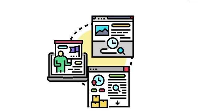 Business people analyzing beginnings of a new project, exploring project launch, startup, planning, and development processes across different digital platforms and documents