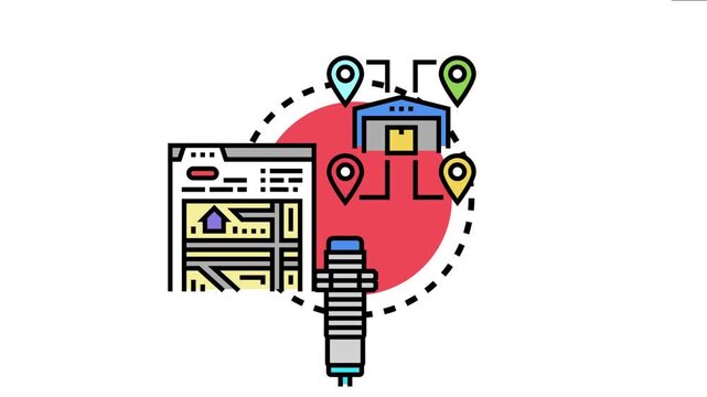 Location perimeter security monitoring system detecting activity around a warehouse, using a map interface and scanner, secure zone mapping and geofencing technology