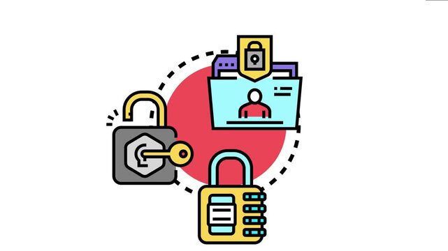 Personal data and sensitive information are protected by a security system, ensuring privacy with access control protecting confidential documents and files with strong encryption