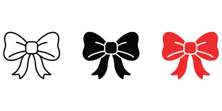 Decorative ribbon bow vectors