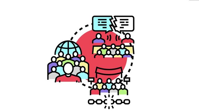 People casting ballots and participating in a digital election system, representing secure voting, political freedom, and informed choices for community governance and global democracy