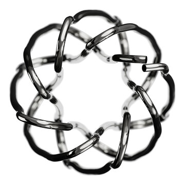 Interlocking metallic ring structure industrial engineering component