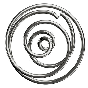 Chrome metal spiral coil industrial engineering component
