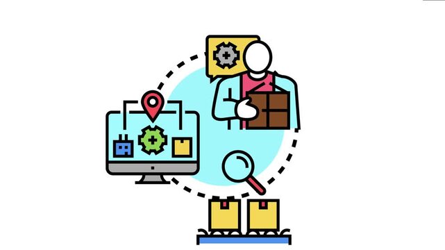 Logistics coordinator showing a person organizing delivery, parcel tracking, and inventory management using digital tools and warehouse processes