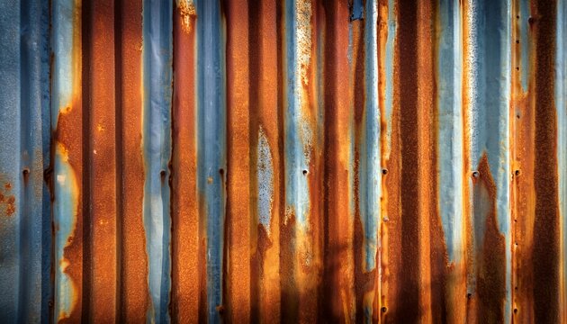 rusty corrugated metal sheet background weathered roofing sheet texture