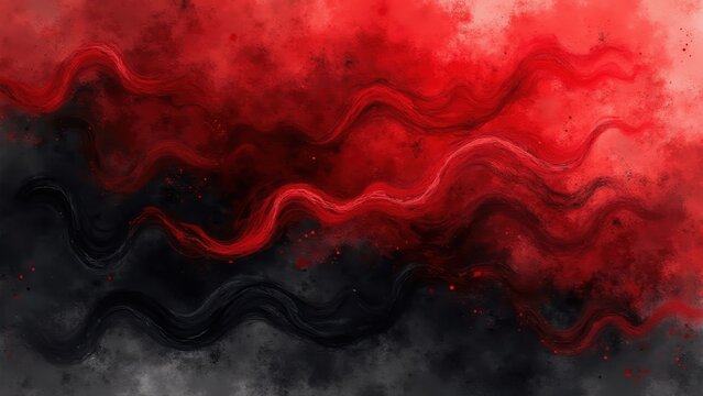 Watercolor blood waves pattern texture background black red dramatic, traditional seigaiha style elegant flowing atmospheric