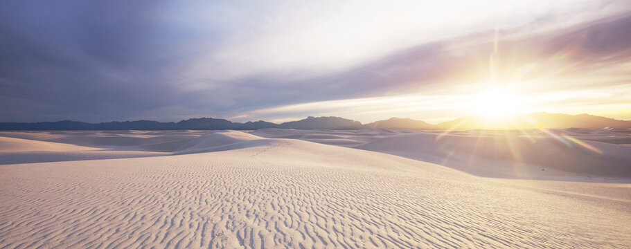 White sand dunes