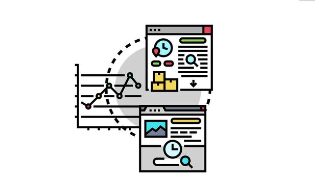 Business strategy tracking long term investment portfolio performance, analyzing financial data and reporting statistics for market growth and management decisions