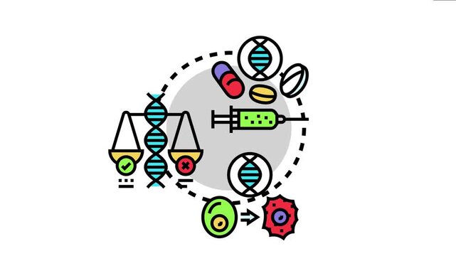 Life science specialists developing future therapy procedures through genetic selection, dna analysis, and cryopreservation techniques for regenerative medicine applications
