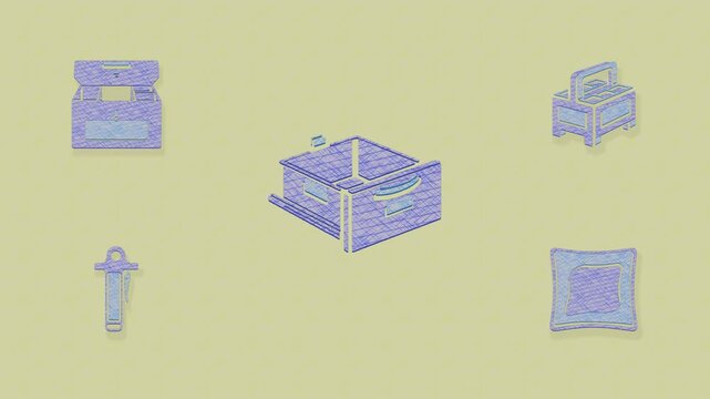 One completed sample batch takes focus as it is boxed, assigned a freezer locator and placed in long-term retention, while others await storage. Flat 3D style with a coloured pencil texture.