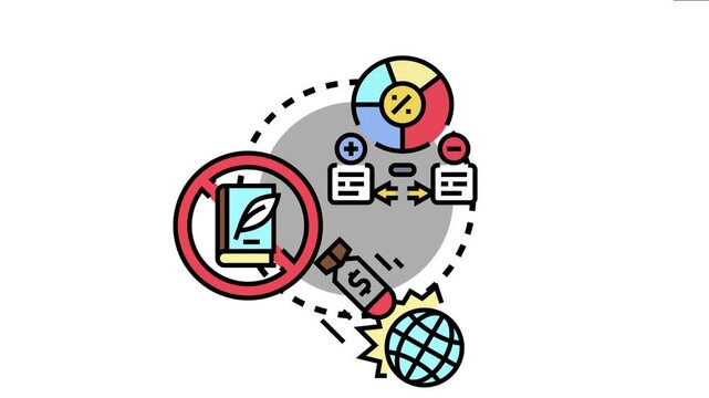 Concept visualizing low resource usage, decreasing consumption, increasing efficiency, balancing environmental impact, and avoiding waste for sustainable development