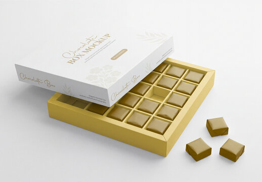 Chocolate Box Packaging Mockup