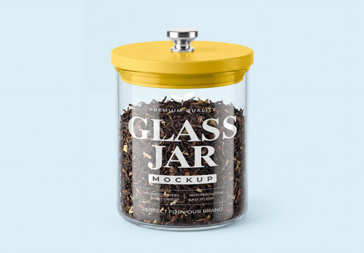 Glass Jar Packaging Mockup