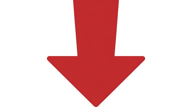 Red arrow points downward against a clean white background.
