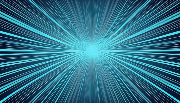 abstract design presenting a burst of radiating blue and cyan lines from a central point creating a dynamic energy pattern and representing concepts like expansion and communication