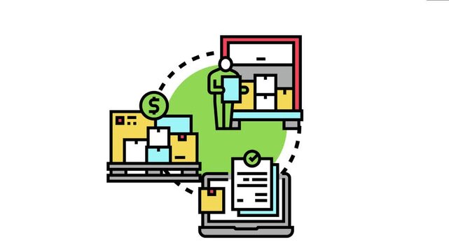 Business concept visualizes minimizing procurement risks with a systematic approach. Involving supplier management. Inventory control