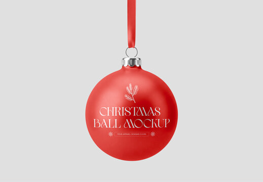 Christmas Ball Ornament Mockup