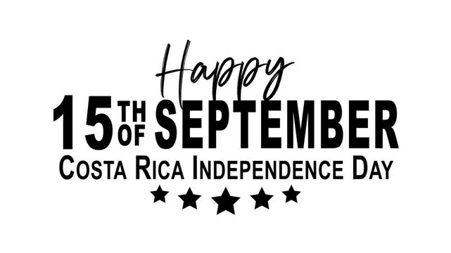 Celebrate costa ricas independence day with this festive design featuring text and stars. Suitable for social media posts and educational resources.